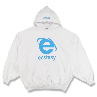 Pre-owned Vetements White Ecstasy Oversized Hoodie | ModeSens