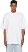 Vetements White Embroidered Logo Oversized T-shirt In White