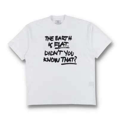 Pre-owned Vetements White Flat Earth Oversized T-shirt