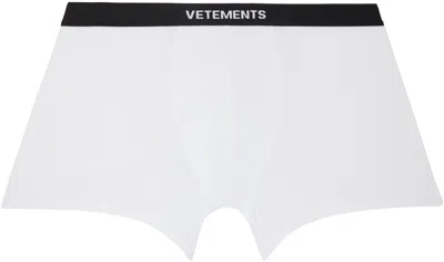 Vetements White Logo Boxers
