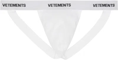 Vetements White Logo-woven Jock Strap