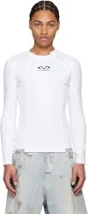 Vetements White Oval Logo Cut-out T-shirt In White