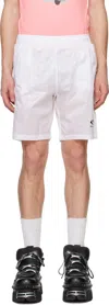 Vetements White Oval Logo Swim Shorts In White