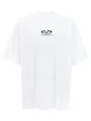 Vetements Short Sleeves Unisex Cotton Blend T-shirt In White
