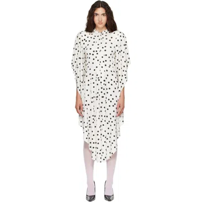 Vetements White Round Shoulder Midi Dress