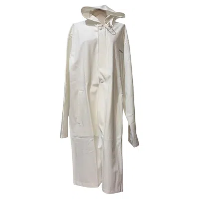 Pre-owned Vetements White Rubber Overcoat Unique Size