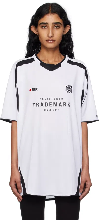 Vetements White 'trademark' Football Jersey