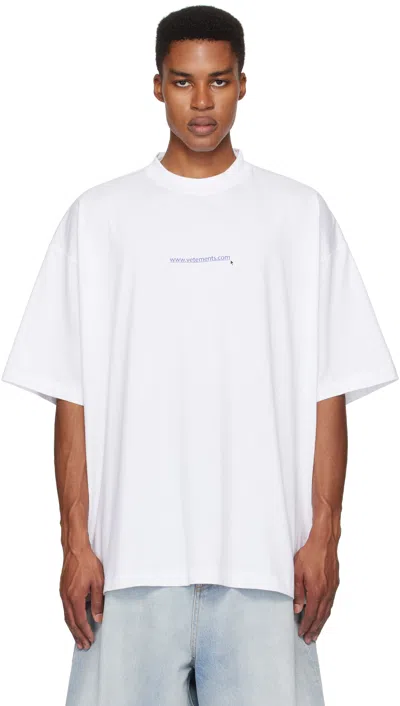 Vetements White Website Oversized T-shirt