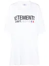 Vetements Flag Logo Cotton Oversized T-shirt In White