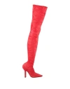 Vetements Velvet Otk Boomerang Boots In Red