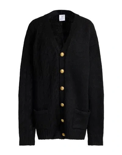 Vetements Woman Cardigan Black Size S Alpaca Wool, Polyamide, Wool