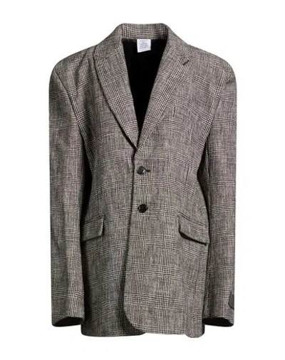 Vetements Woman Coat Grey Size M Cotton In Gray