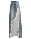 Vetements Woman Denim Skirt Blue Size S Cotton In Blue