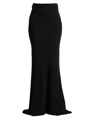 Vetements Woman Maxi Skirt Black Size S Viscose, Elastane