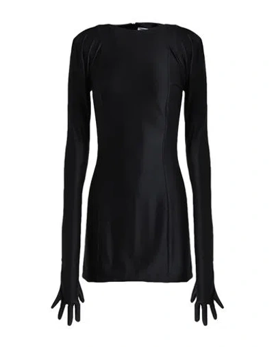 Vetements Woman Mini Dress Black Size M Viscose, Elastane