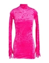 Vetements Velvet Styling Mini Dress In Pink