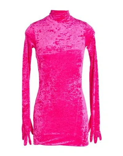 Vetements Velvet Minidress In Pink