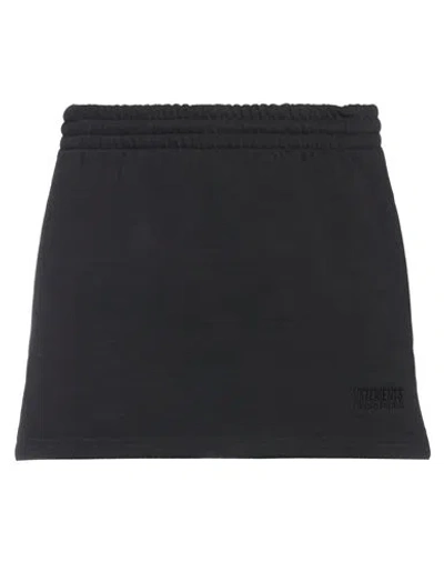 Vetements Woman Mini Skirt Black Size M Cotton, Elastane