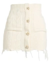 Vetements Woman Mini Skirt Ivory Size S Alpaca Wool, Polyamide, Wool