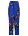 Vetements Velvet Flower Lounge Pants In Blue