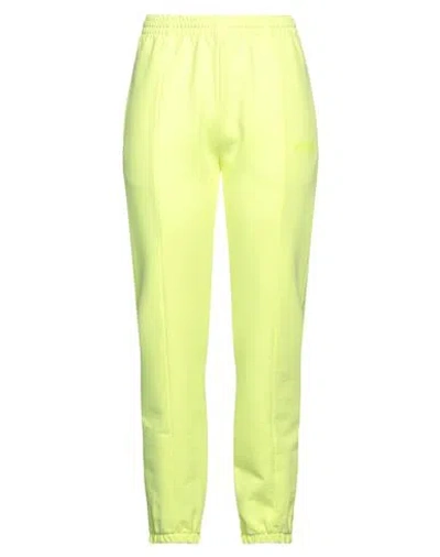 Vetements Woman Pants Yellow Size S Cotton, Polyester