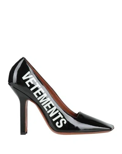 Vetements Woman Pumps Black Size 9 Leather