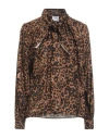 Vetements Woman Shirt Brown Size S Silk In Brown