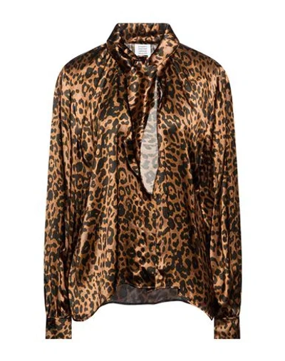 Vetements Woman Shirt Brown Size Xs Viscose