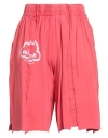 Vetements Woman Shorts & Bermuda Shorts Coral Size Xl Cotton In Pink