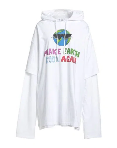 Vetements Woman Sweatshirt White Size L Cotton