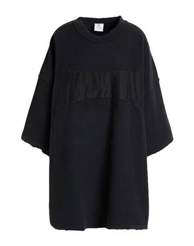 Vetements Woman T-shirt Black Size Xl Cotton, Polyester
