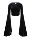 Vetements Extreme Flared Velvet Top In Black