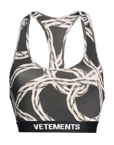 Vetements Woman Top Black Size Xs Polyamide, Elastane