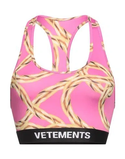 Vetements Woman Top Pink Size Xs Polyamide, Elastane