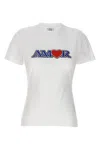 Vetements Love Crew Neck Embroidered Graphic Print T-shirt In White