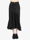 Vetements Denim Midi Skirt In Black