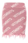Vetements Woman Mini Skirt Pink Size S Merino Wool In Pink