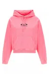Vetements Oval Logo Hoodie With Drawstring Hood In Pink
