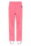 Vetements Oval Logo Fitted Sweatpants With Removable Straps In Pink