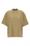 Vetements Taupe Oval Logo T-shirt In Cream