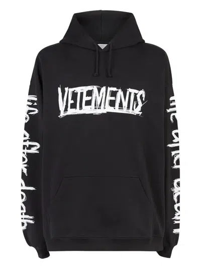 Vetements World Tour Hoodie In Black