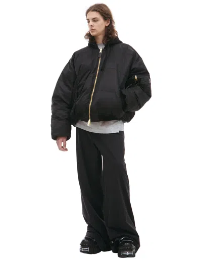Vetements X Alpha Industries Double Sided Jacket In Black