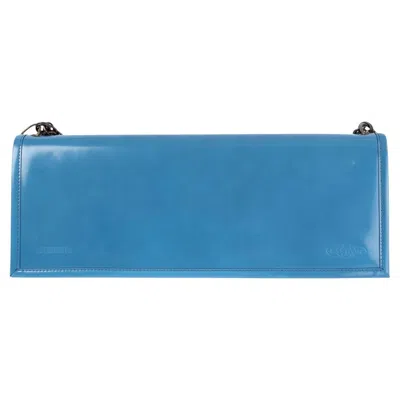 Pre-owned Vetements X Eastpak Blue Leather 2017 Chain Clutch Bag