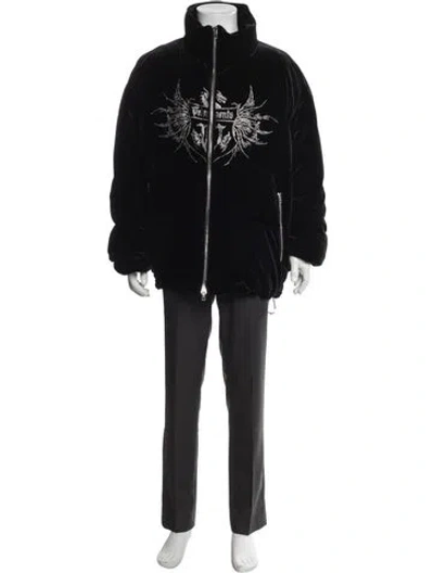 Pre-owned Vetements X Juicy Couture Unisex Graphic Print Parka In Black