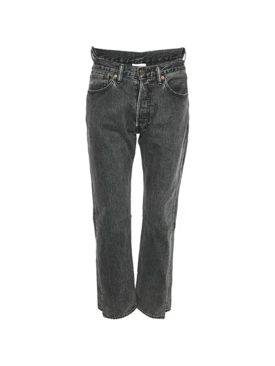 Pre-owned Vetements X Levi's Reworked High-waisted Jeans In Black