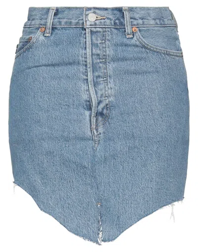 Vetements Cut-up Denim Skirt In Blue