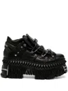 Vetements Black New Rock Edition Fire Platform Sneakers In Schwarz