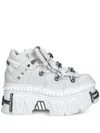 Vetements X New Rock Platform Sneakers In White