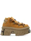 Vetements Tan New Rock Edition Platform Sneakers In Neutrals