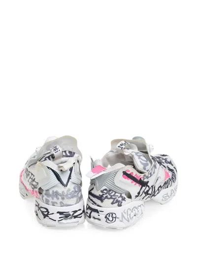 Pre-owned Vetements X Reebok Panelled Sneakers In White